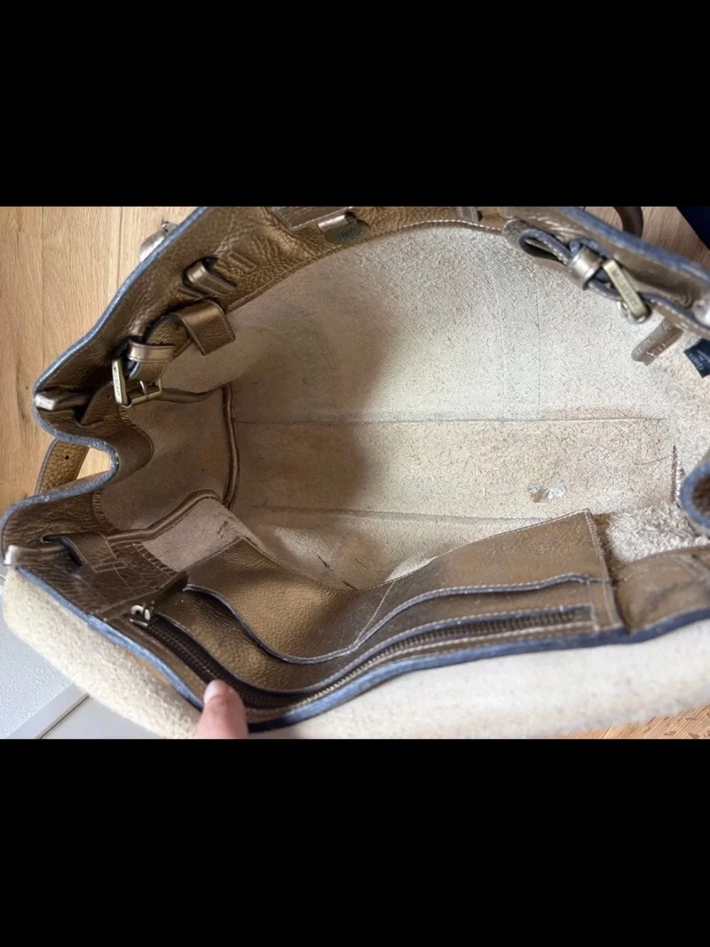 Mulberry Metallic Gold Pebbled Leather Shoulder Bag